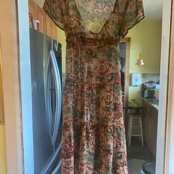 Summer Dress, size medium multicolors, - Picture 5 of 6